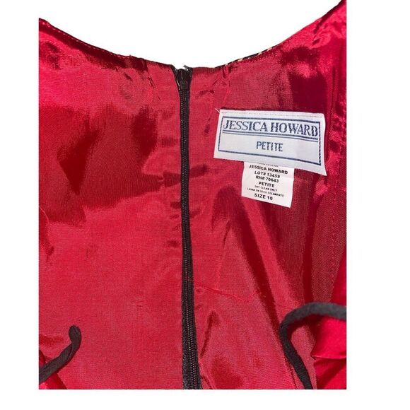 Vintage Jessica Howard Petite Black & Tan Abstract Pattern Fit & Flare Dress - Picture 5 of 11